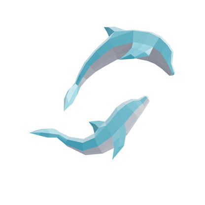 DELFINI 3D DIN HÂRTIE