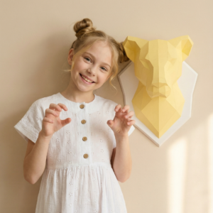 Leoaică 3D din Hârtie