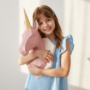 Unicorn 3D din Hârtie