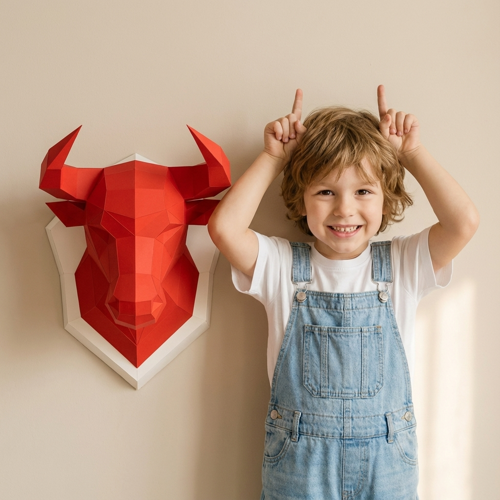 Taur 3D din Hârtie - Image 2